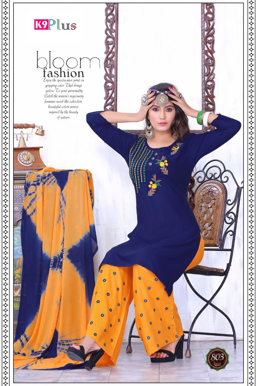 K9 Plus Latest Designer Casual Wear Ready Made Plazzo Suit Collection 