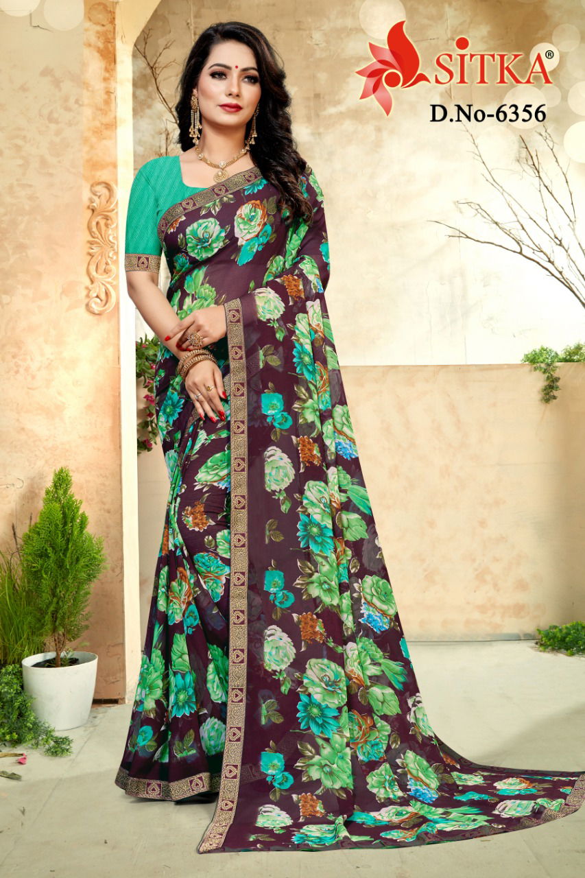 Kohinoor Marble Latest Daily Wear Chiffon Printed Bordered Saree Collection 