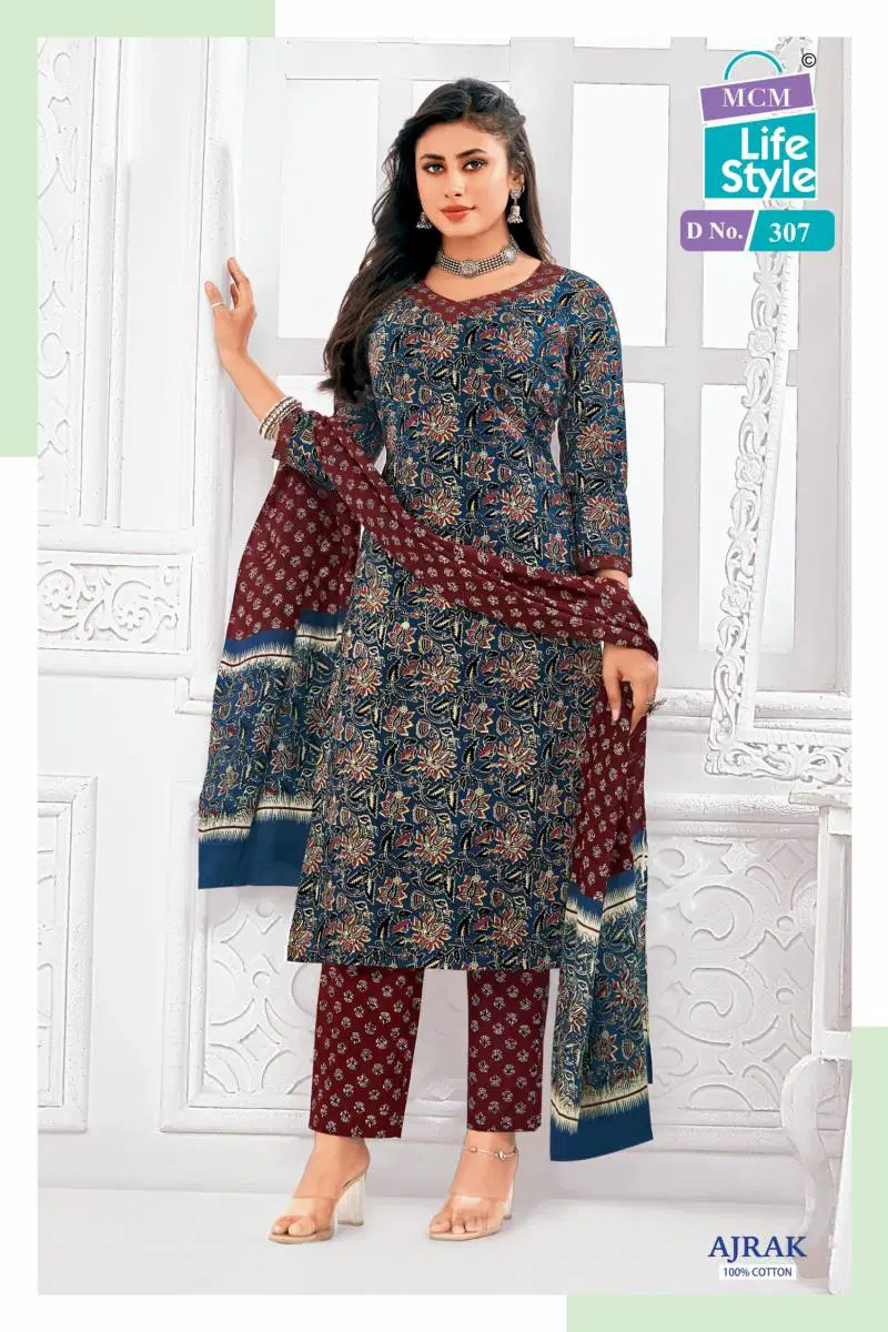 Ajrak 3 By Mcm Cotton Printed Wholesale Dress Material Suppliers In Mumbai
