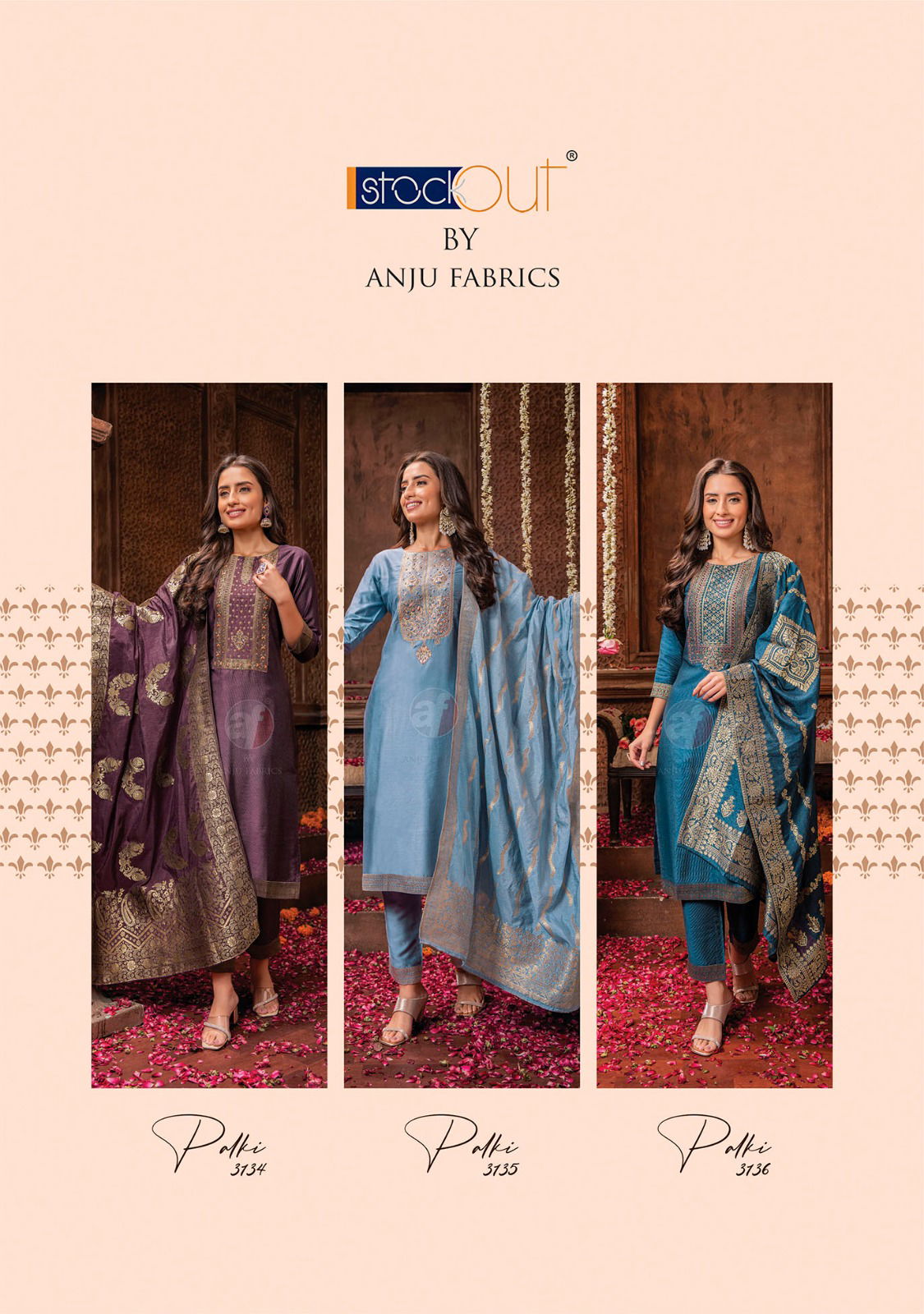 Palki Vol 3 Viscose Designer Readymade Suits Catalog
