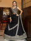 DZ 2237 Black Sequins Embroidery Work Georgette Designer Lehenga Choli Wholesale Price In Surat