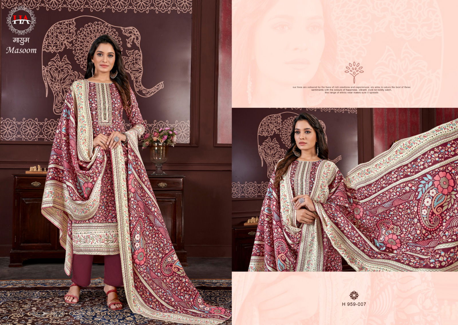 Masoom By Alok Suits Printed Pashmina Dress Material Catalog