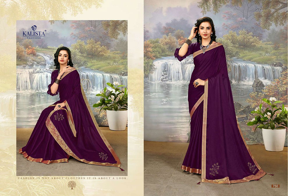 Kalista Perk Latest Fancy Designer Casual Wear Heavy Vichitra Silk Sarees Collection
