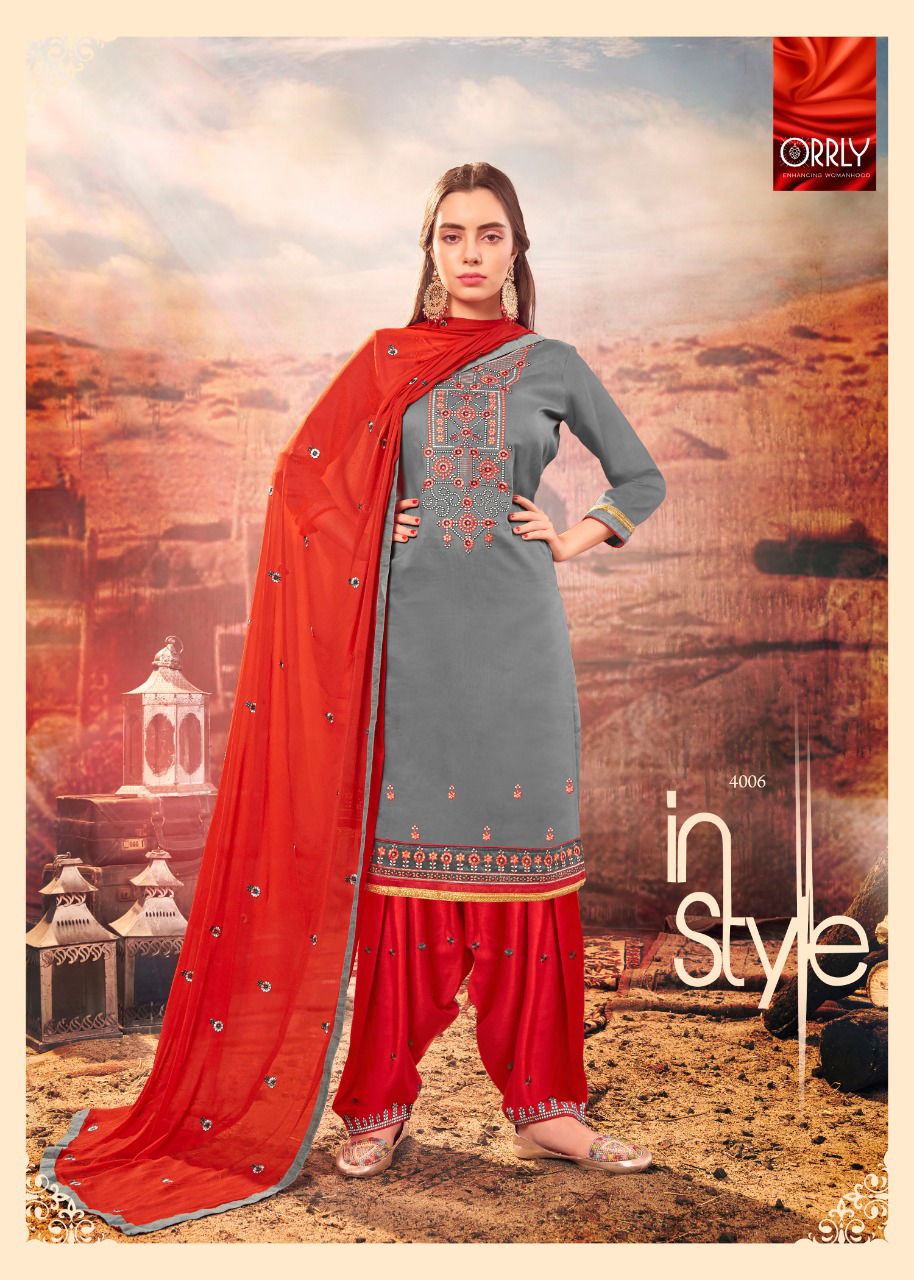Heavy Embroidery Work Designer Punjabi Dress Material With Nazneen Embroidered Dupatta 