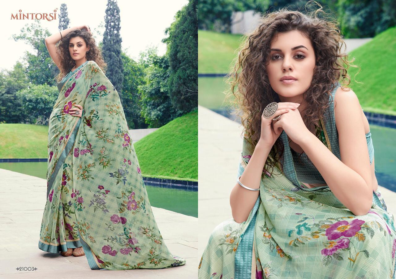 Tejal Mintorsi Weightless with satin lace and satin blouse Printed Designer Daily Wear and Party Wear Saree Collections