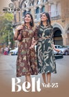 Belt Vol 25 By Mittoo Rayon Printed Designer Kurtis Wholesalers In Surat

