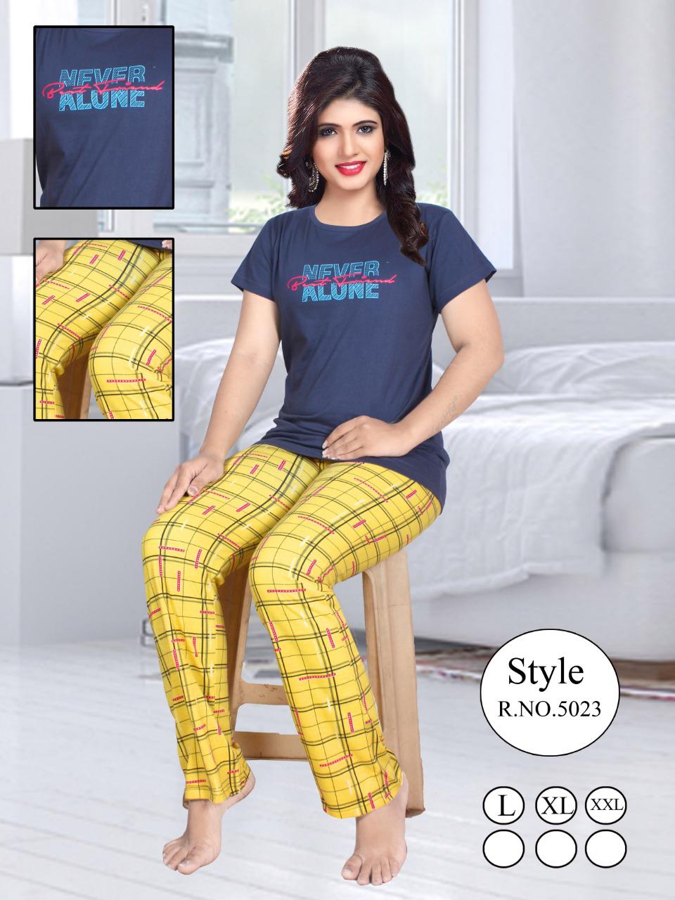 Trendy 5023 Hosiery Cotton Latest Collection Of Night Wear 