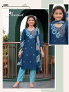 Amanat D No 1001 To 08 Berlin Plain Embroidery Kids Girls Kurti Set
