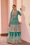Alika By Gulkayra Georgette Indo Western Lehenga Exporters In India
