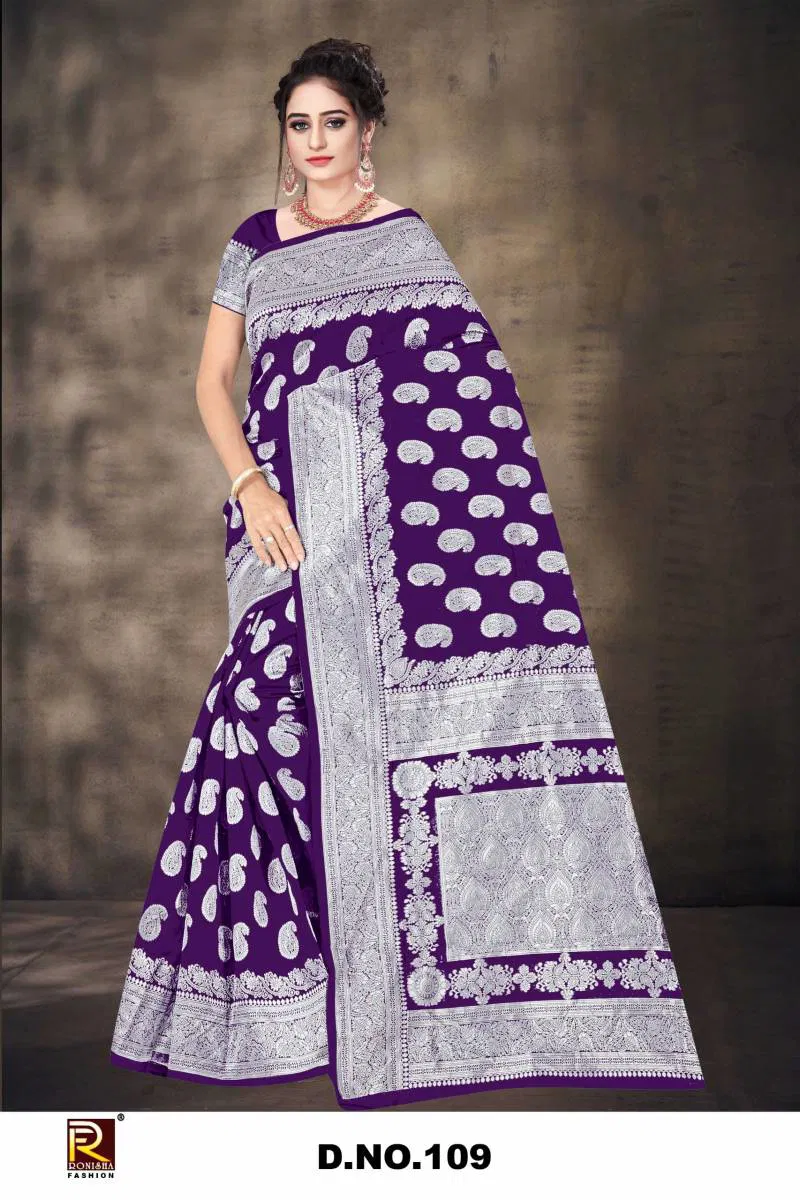 Ronisha 109 Tradiitional Wear Banarasi Saree Exporters In India