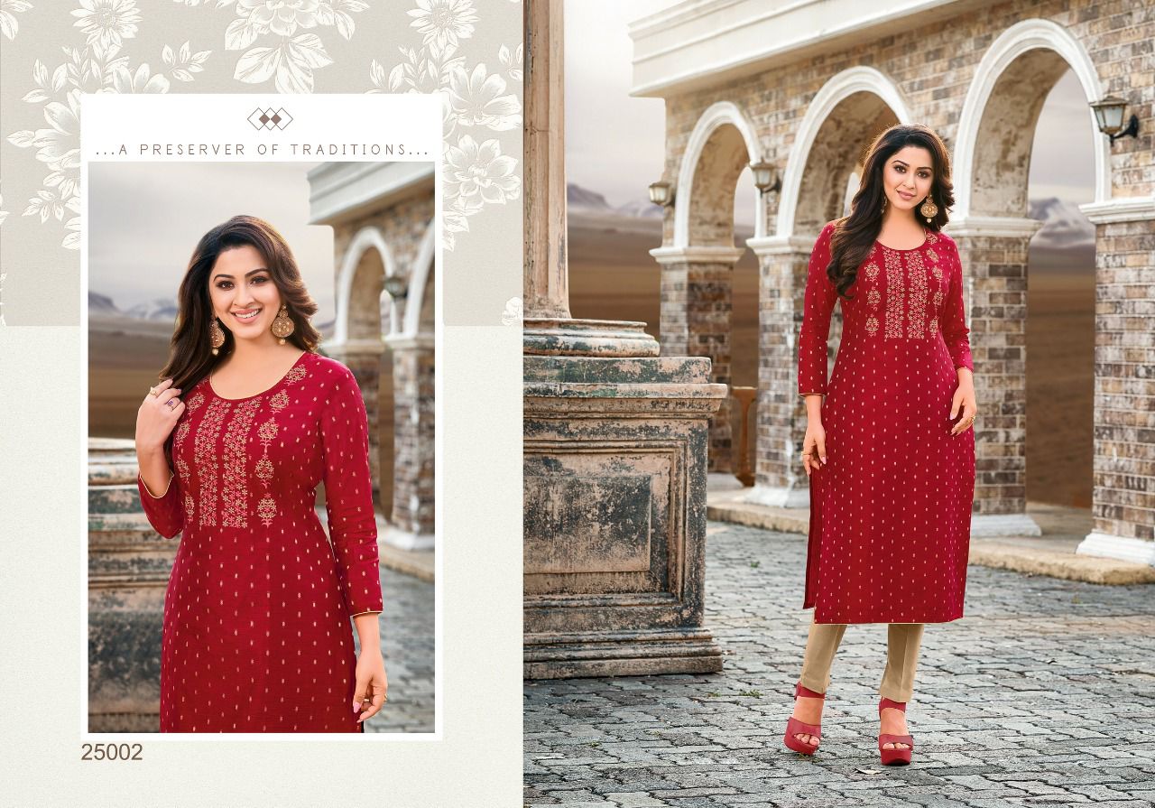 Kapil Trendz Artio Amory 3 New Fancy Wear Silk Embroidery Kurti Collection