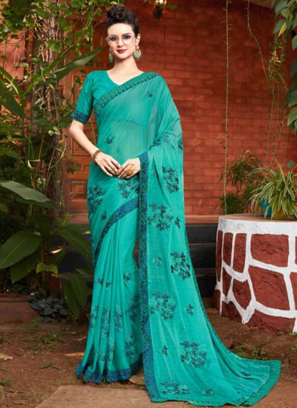 Kalista Fashion Passion Fancy Exclusive Designer Stunning Look Party Wear Heavy Embroidery Work Fancy Sarees Collection