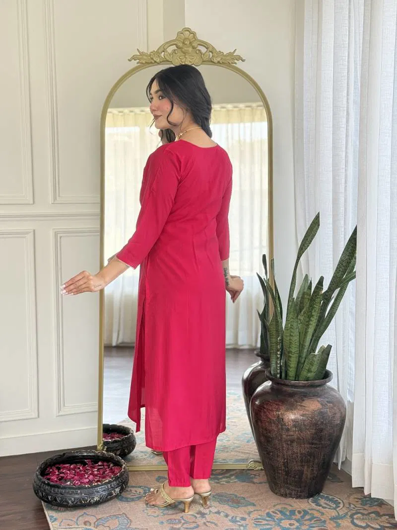 Arina 01 Chanderi Silk Kurti Bottom With Dupatta Exporters In India