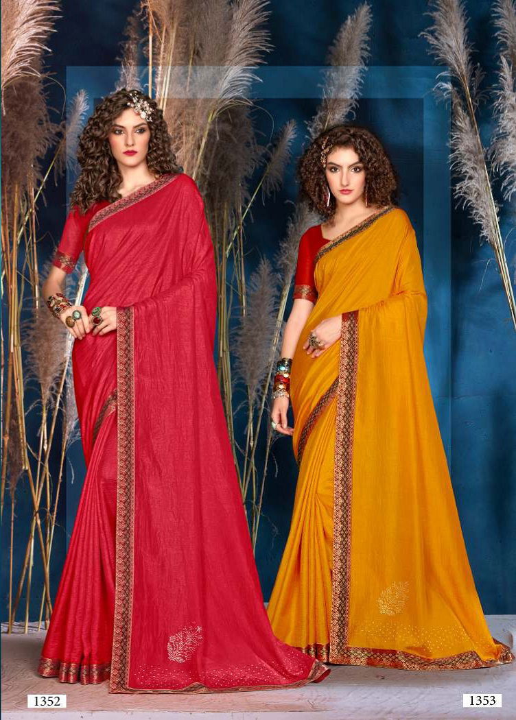 Laxminam RCB 2 Fancy Party Wear Designer Vichitra Silk Saree Collection