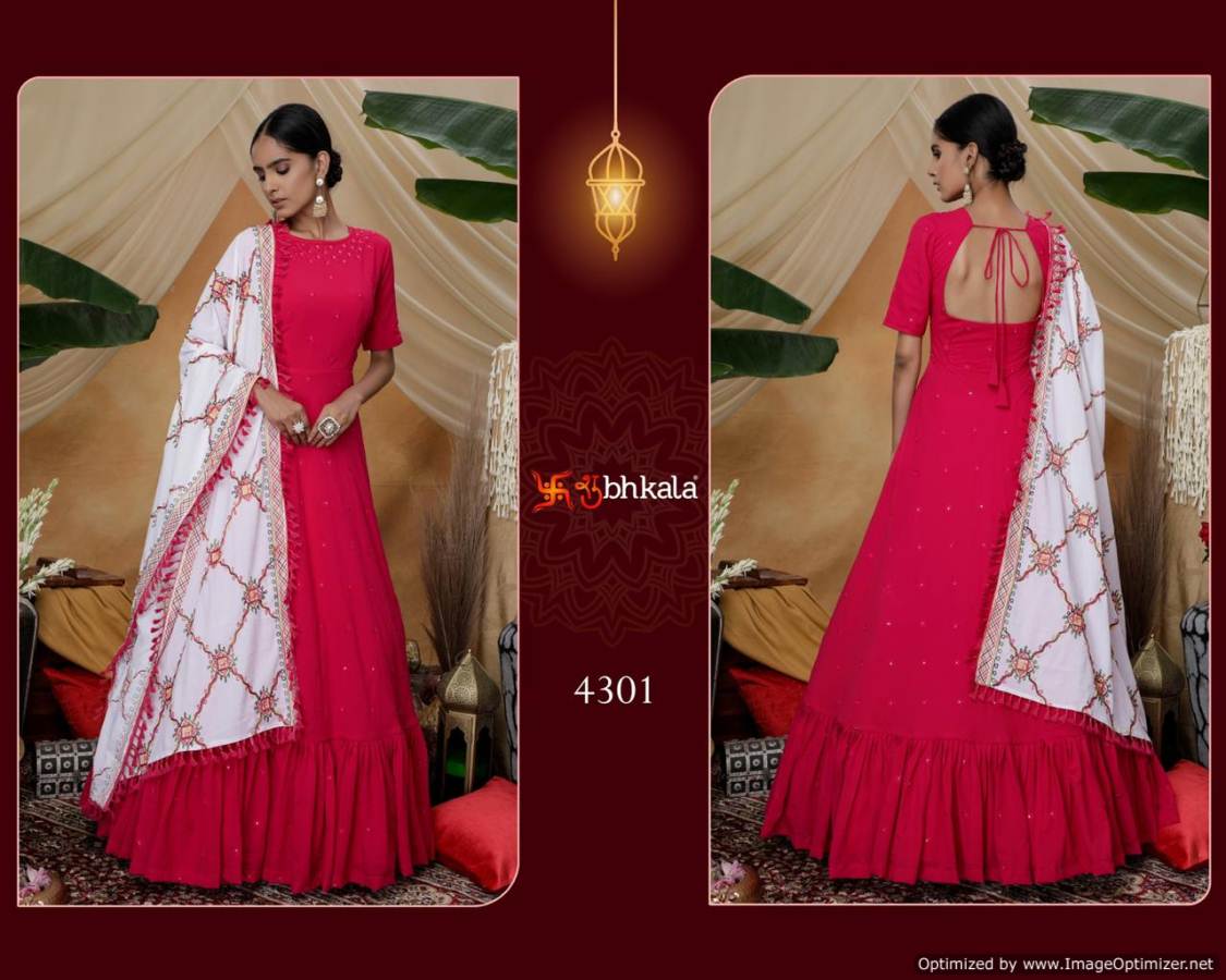Subhkala Flory Vol 6 Latest Designer Festive Wear Embroidered Heavy Ladies Gown Collection (Single 1760/-)