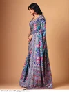 Tew Piping Border Chinon Silk Fancy Saree