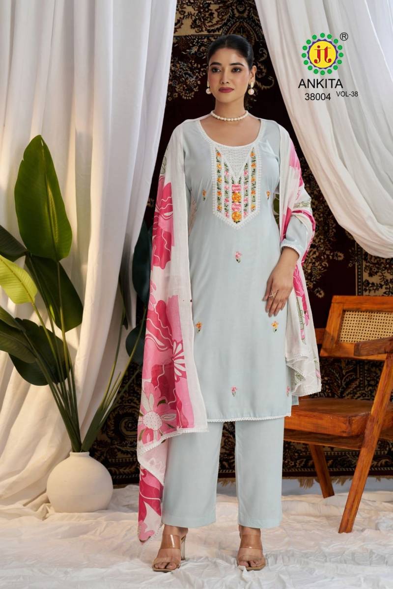 Ankita Vol 38 By Jt Rayon Printed Dress Material Best Wholesale Shop In Surat