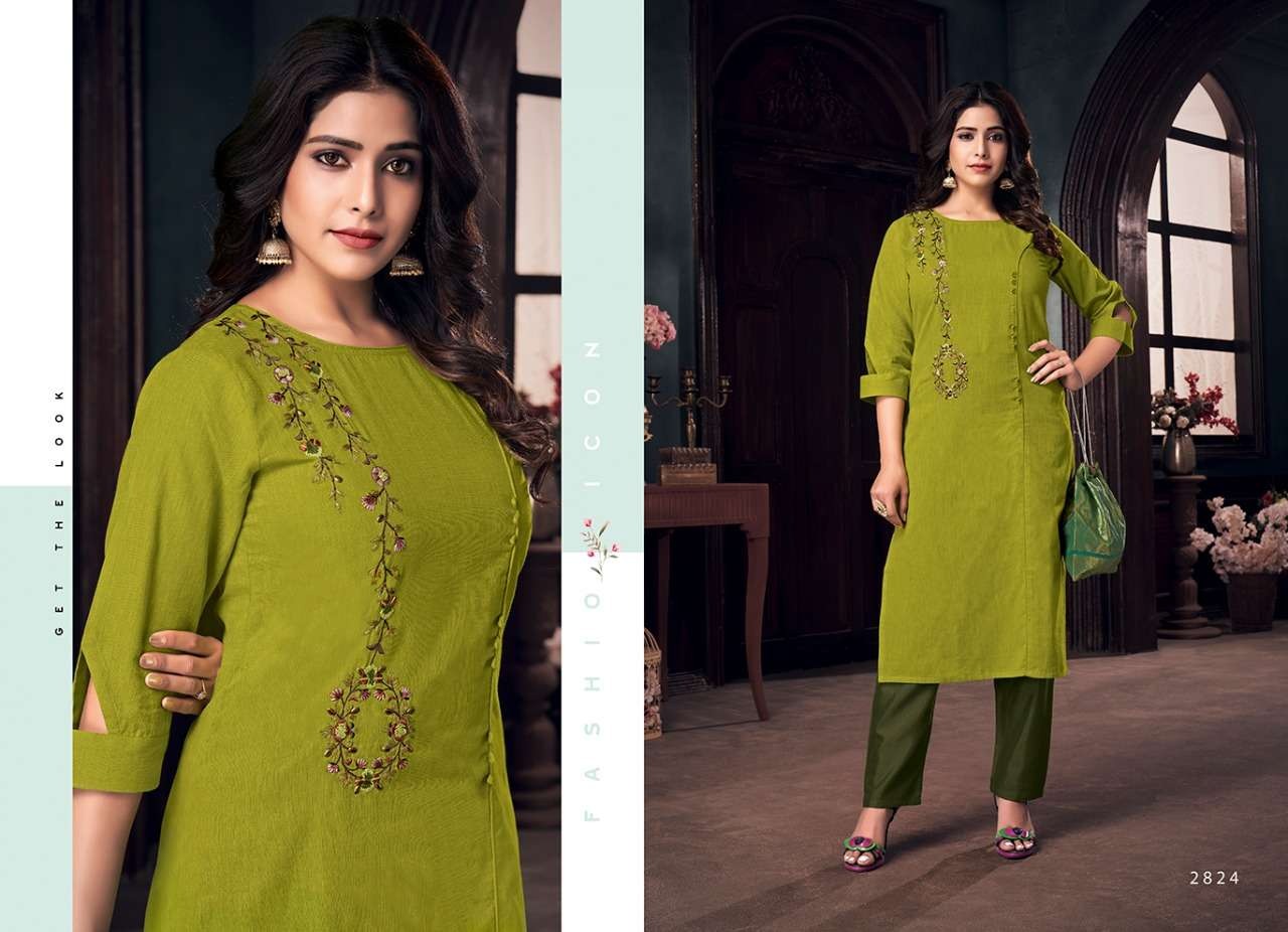 Rangoon Maria Latest Fancy festive Wear Designer Pure Cotton Kurti With Bottom Pant Collection
