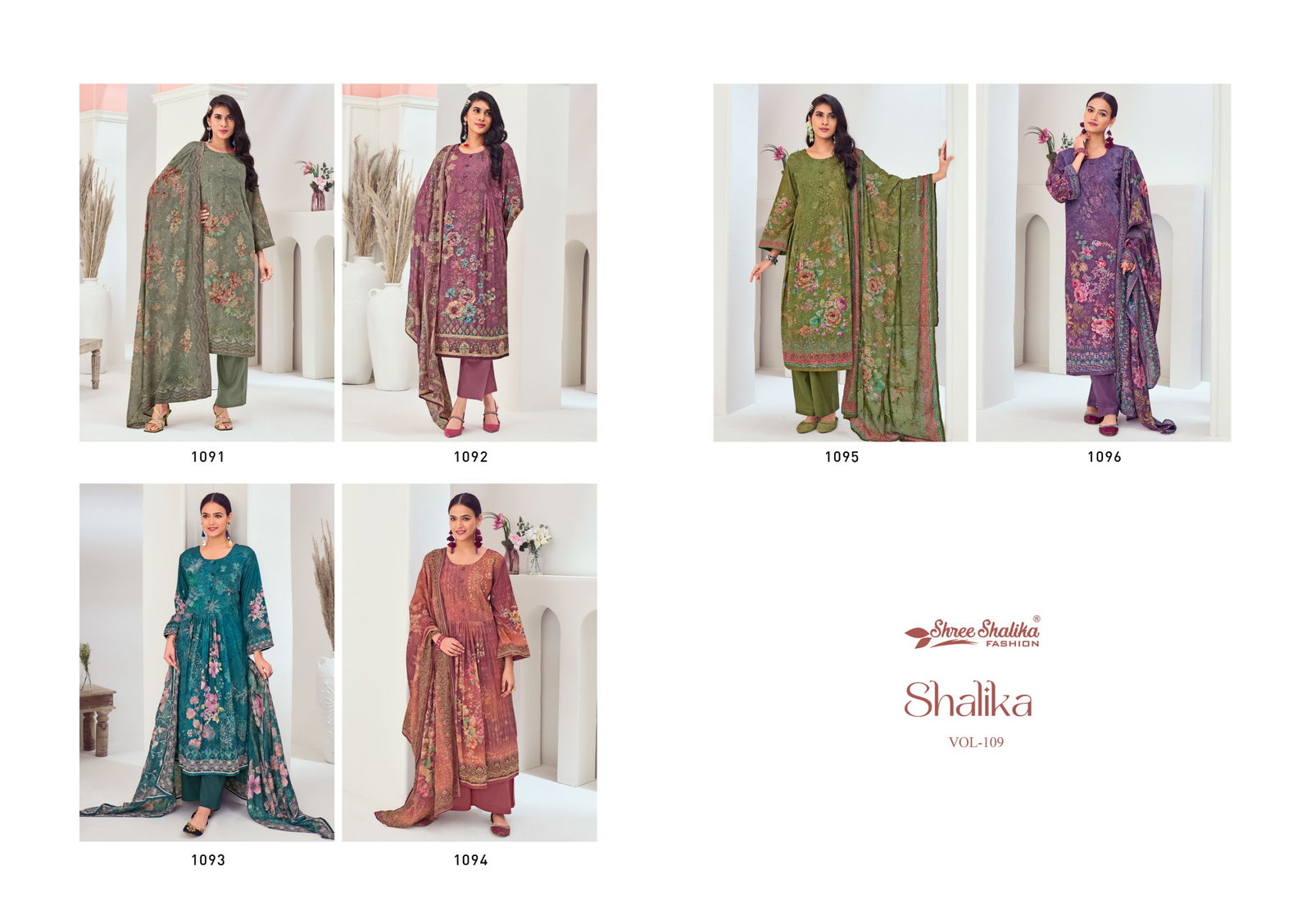 Shree Shalika Vol 109 Lawn Cotton Embroidery Salwar Suits Wholesale In India