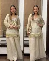 Butterfly 001 Chinon Silk Mirrior Embroidery Readymade Suits