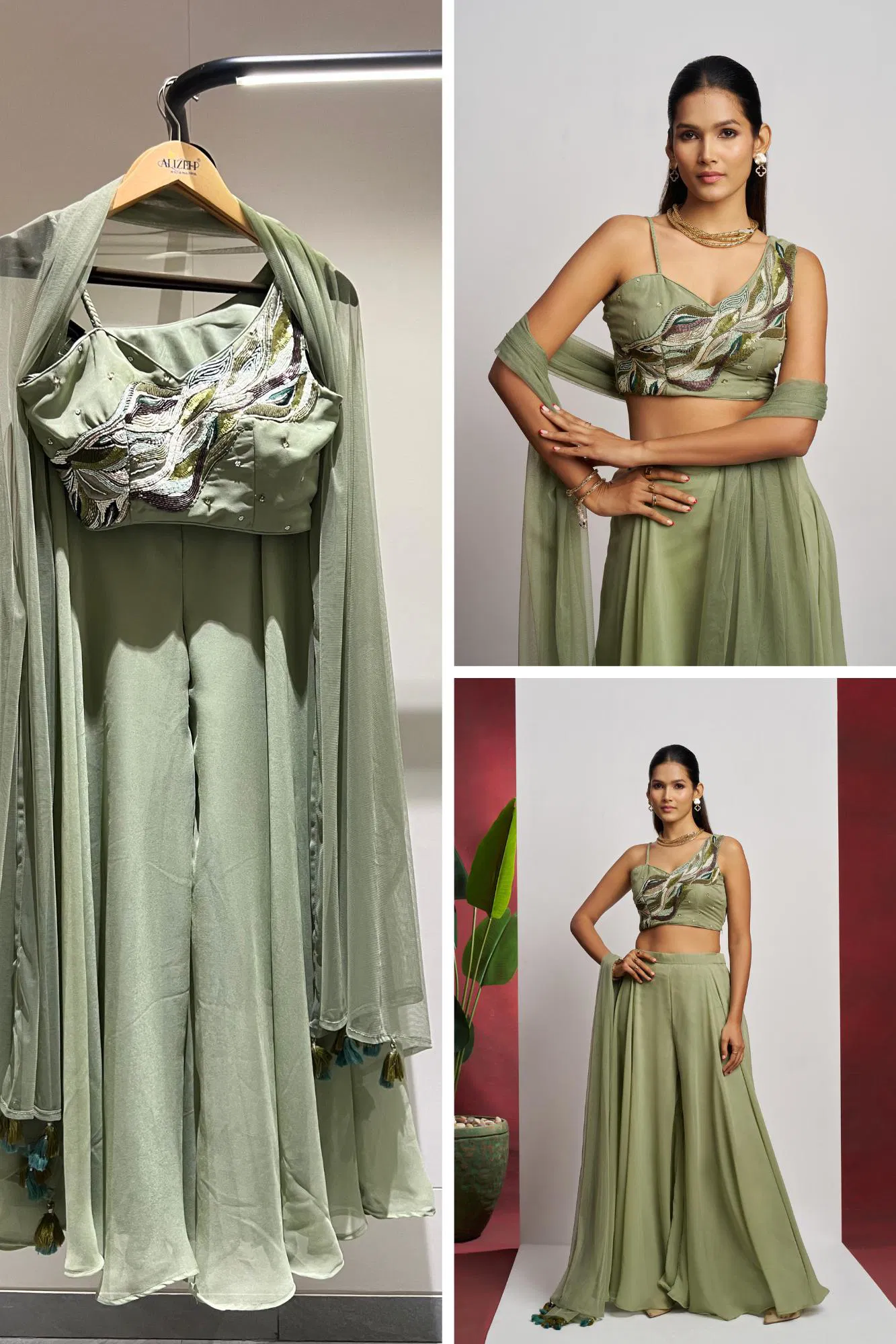 Readymade 3 by Alizeh Georgette Party Wear Indo Western Wholesale Online