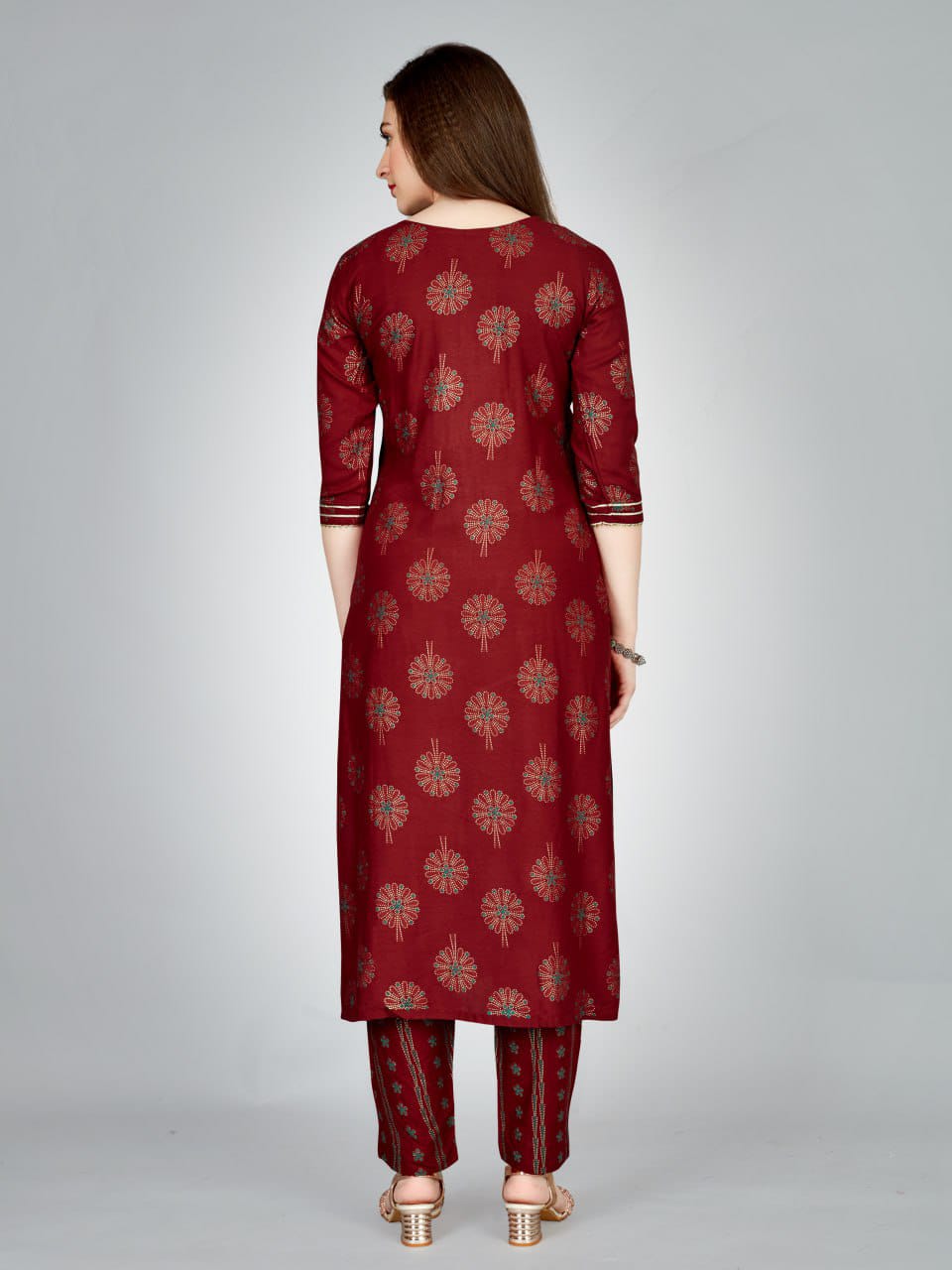 Radhika 1 Heavy Rayon Foil Printed Embroidery Kurti With Bottom Wholesale Shop In Surat

