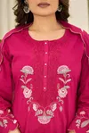Naisha K 84 Mal Cotton Embroidered Kurti Bottom With Dupatta Wholesale Market In Surat