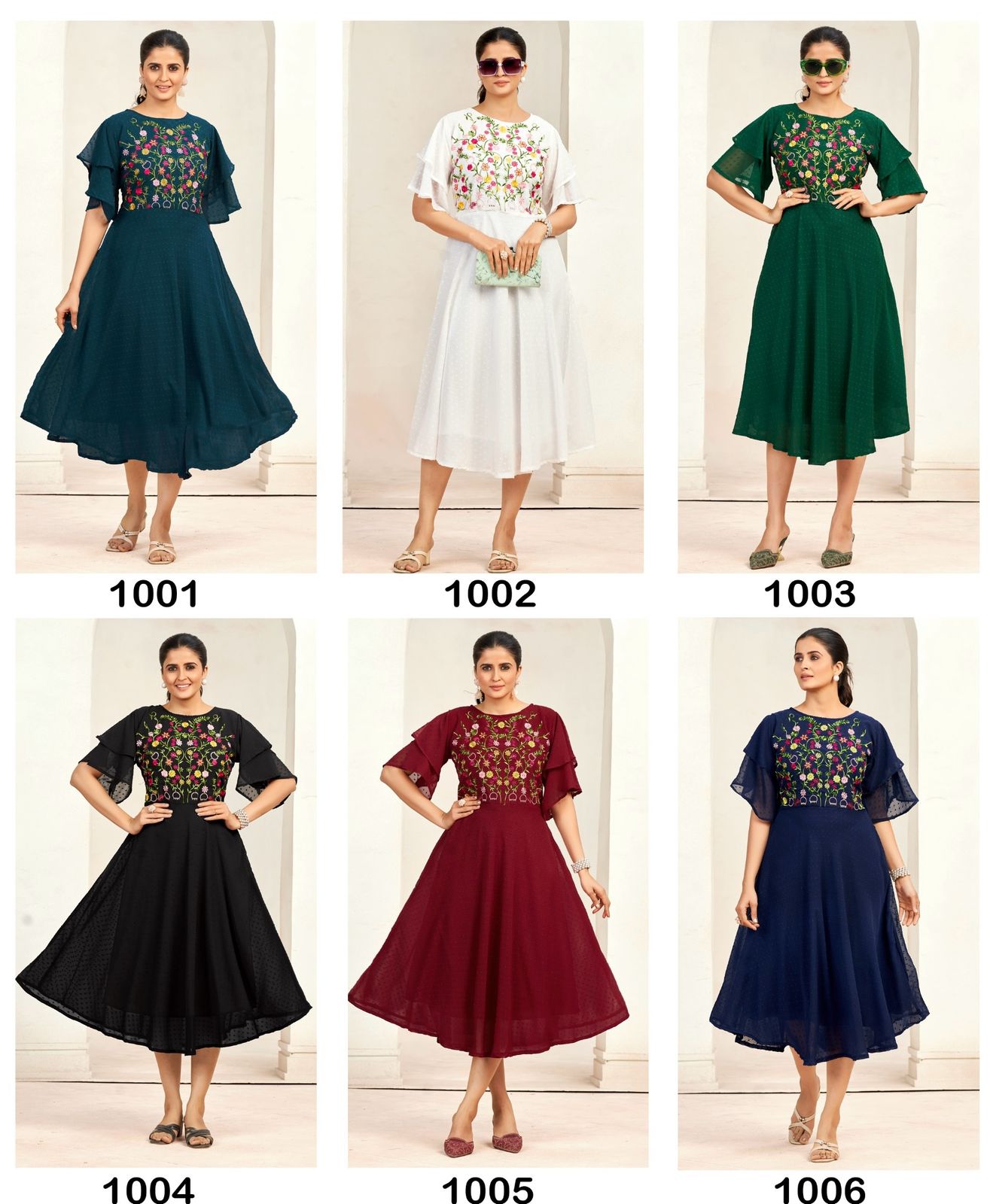 Sensations By Blue Hills Georgette Wholesale Ladies One Piece In India