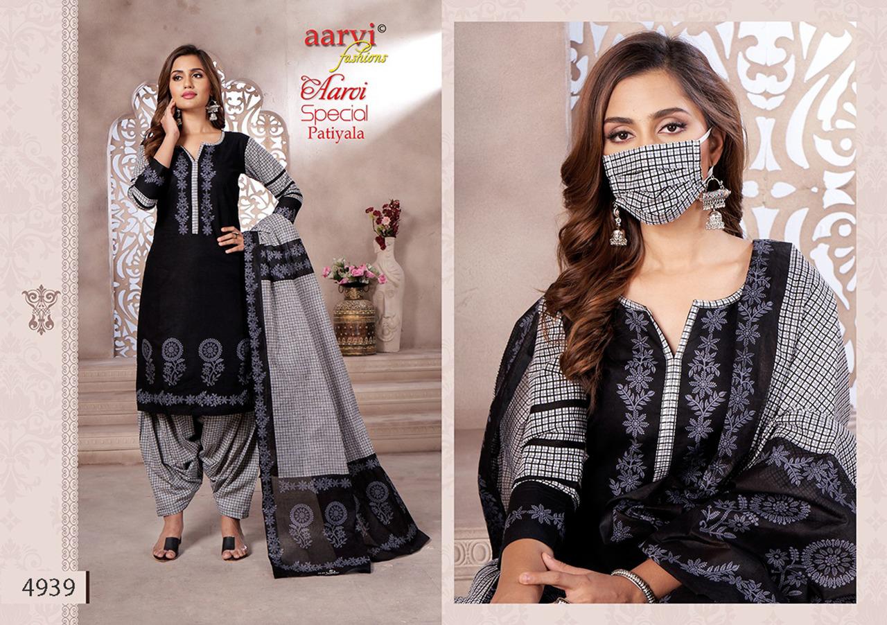 Aarvi Special Patiyala 14 Latest Fancy Designer Casual Wear pure cotton Printed Readymade salwar Suit Collection
