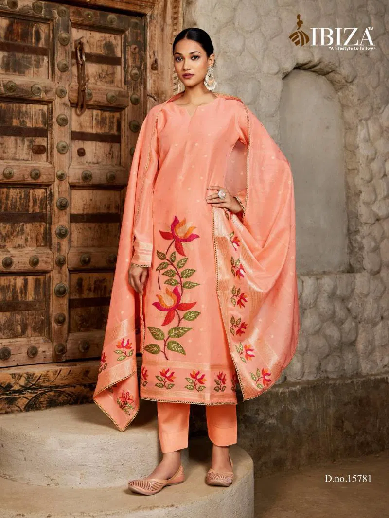 Ibiza Adweta Moga Silk Jacquard Salwar Kameez Bulk Orders In India