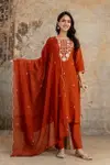 Naisha K 276 Fancy Cotton Embroidered Kurti With Bottom Dupatta Best Wholesale Shop In Surat