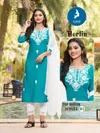 Herlin By Kaya Rayon Straight Cut Kurti With Bottom Dupatta Orders In India