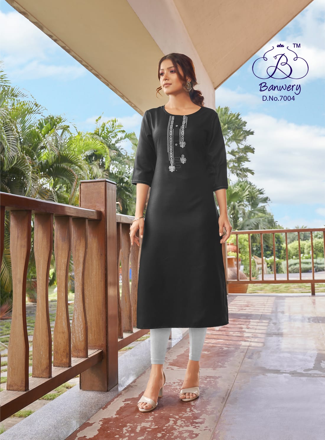 Banwery Blend 7 Ethnic Wear Embroidery Work Pure Cotton Kurti Collection

