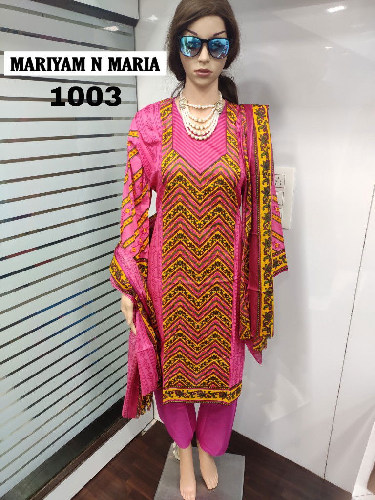 Mariyam N Maria Latest Printed Pure Cotton Ready Made Salwar Suit Collection 