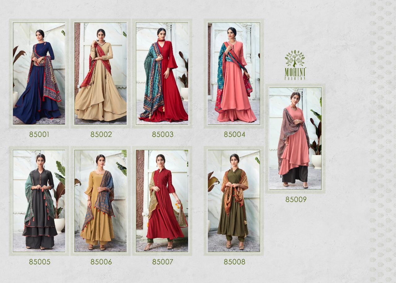 Mohini Glamour Vol 85 Latest Designer Stylish Classy Party Wear Suit  Collection With Printed Dupatta
