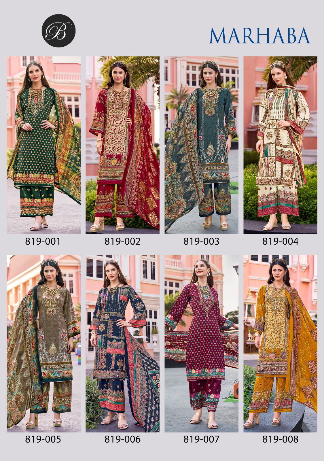 Marhaba By Belliza Crepe Digital Printed Dress Material Orders In India