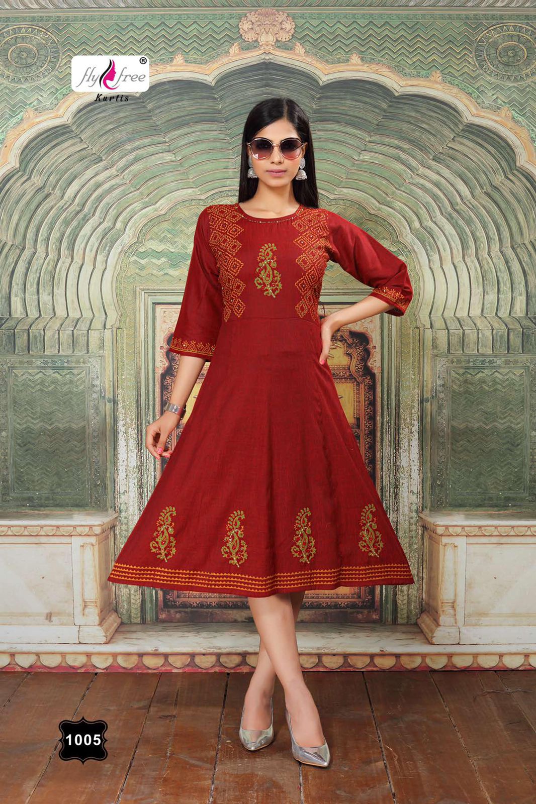 Fly Free Sweet Latest Fancy Ethnic Wear Rayon Anarkali Kurti Collection