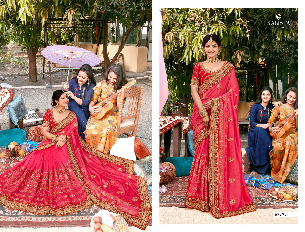 KALISTA MALLIKA VOL-3 Fancy Wedding Wear Khatli Diamond Work Heavy Saree Collection