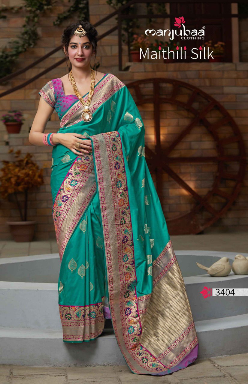 Manjubaa Maithili Silk Festive Wear Stylish Silk Saree Collection 