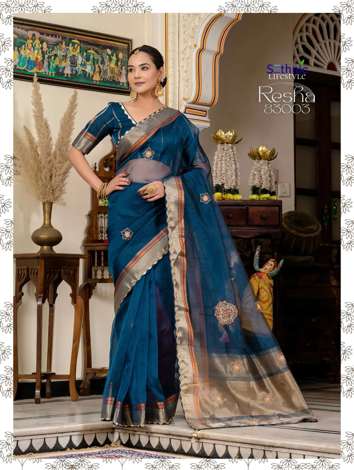 Resha By Sethnic Kota Linen Occasion Wear Saree Suppliers In India