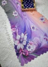 Purple Multi Pure Georgette Digital Khatli Work Designer Saree Wholesale In India VK 4406
