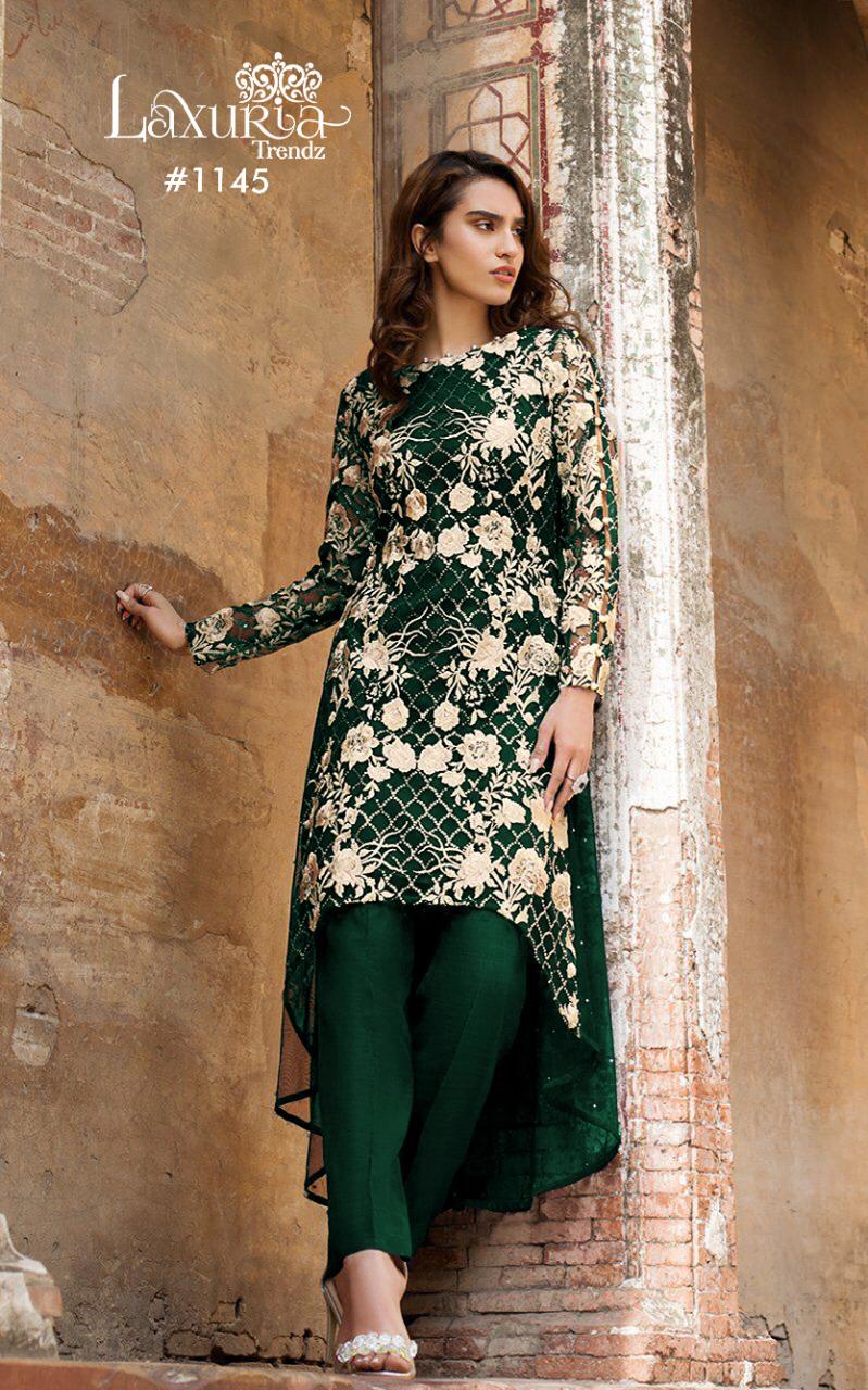 Laxuria Trendz 1145 Georgette Festive Wear Tops With Bottom Collection
