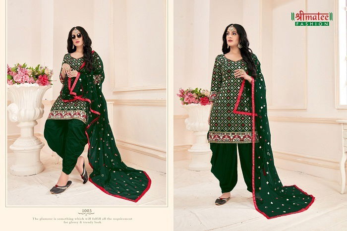 Shreematee Bebo Vol 1 Latest Designer Festive Wear Collection Of Jam Cotton With Embroidery Sequence & Real Mirror Work Readymade Patiyala Suit