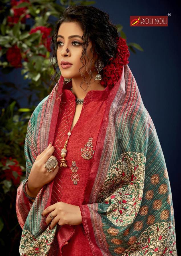 Roli Moli E Zara Pure Pashmina Latest fancy Casual Wear Jacquard Swarovski Diamond Work Designer Dress Material Collection
