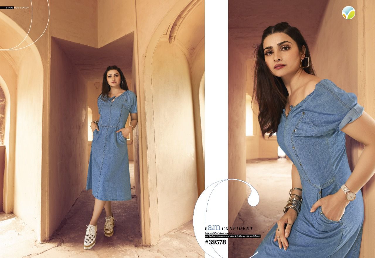Vinay Tumbaa Denim 2 Exclusive Fancy Party Wear Denim Stylish Kurti Collection