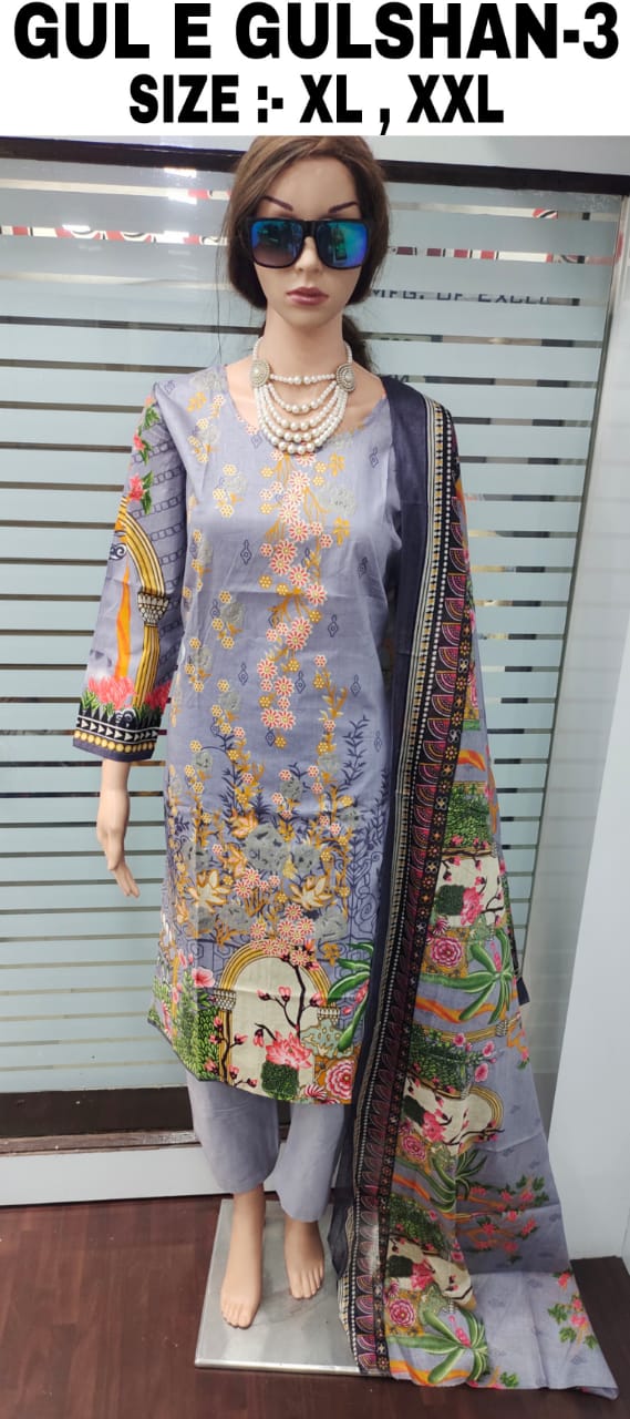 Gul E Gulshan 3Latest Fancy Designer Casual Wear Lawn Cotton Printed Readymade Suit Collection
