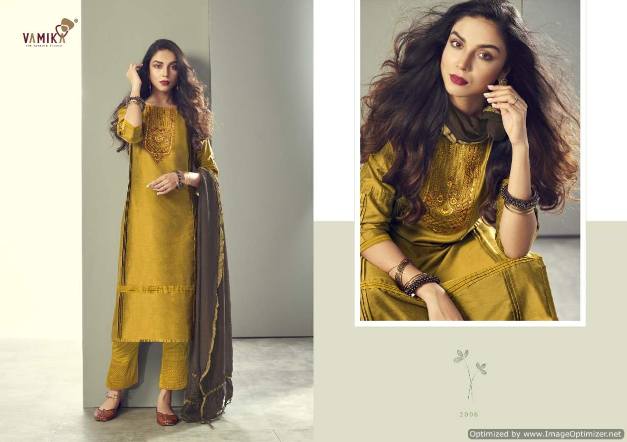 Vamika Ruhana Viscos Silk Festive Wear Designer Heavy Ready Made Collection
