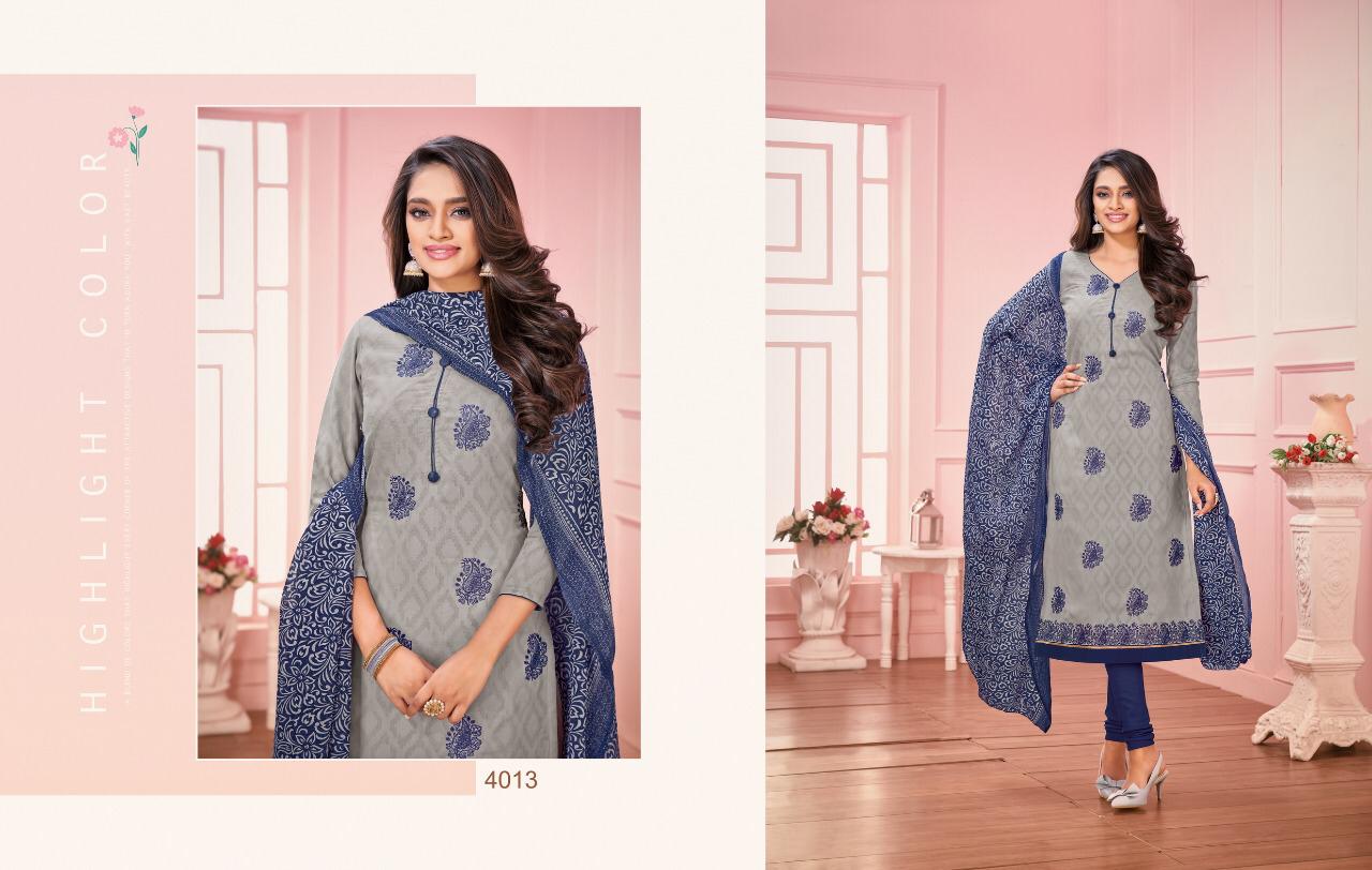 Daairy Don 25 Designer jacquard Work With Fancy Lace Dress Material Collection
