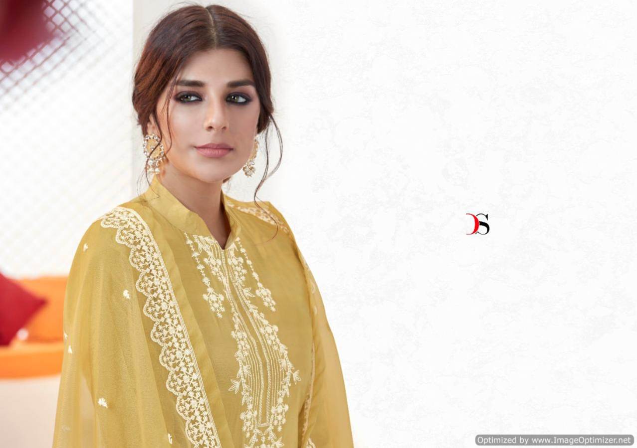 Deepsy Heavin Latest Designer Heavy Fancy Dress Material Collection With Pure Organza Embroidery Work Dupatta 