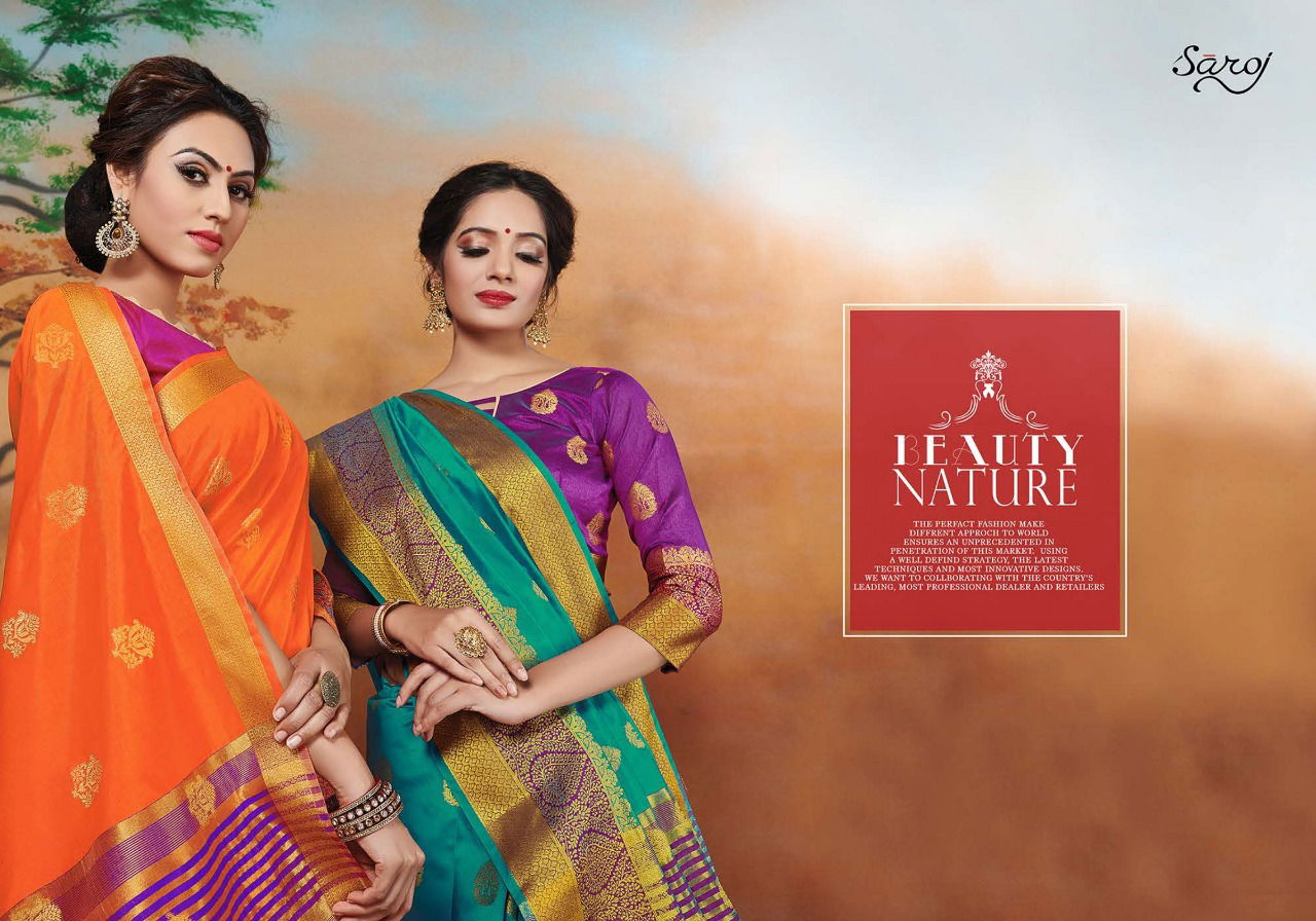 Saroj Tanishka Latest Designer Wedding Wear Silk Saree Collection
